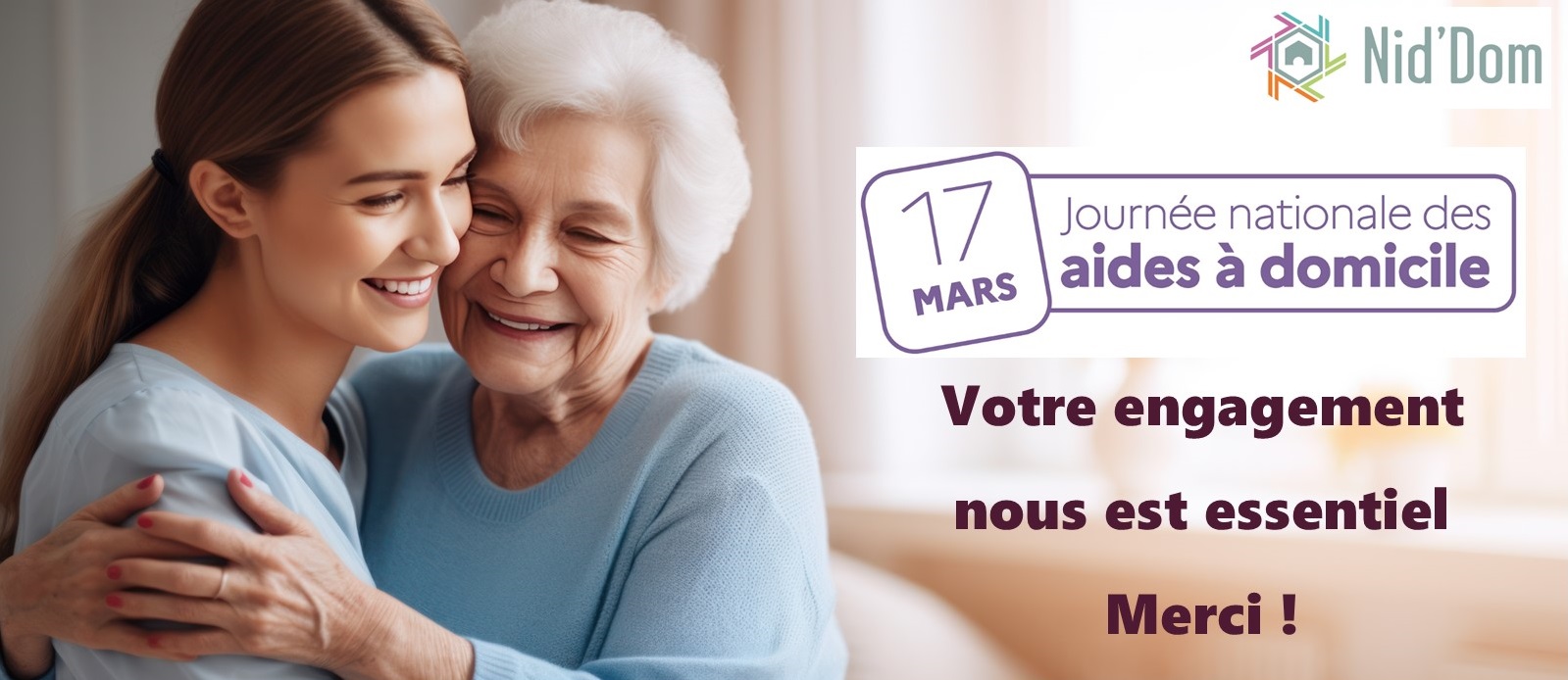 Nid'Dom 17 mars.  Journée nationale des aides à domicile